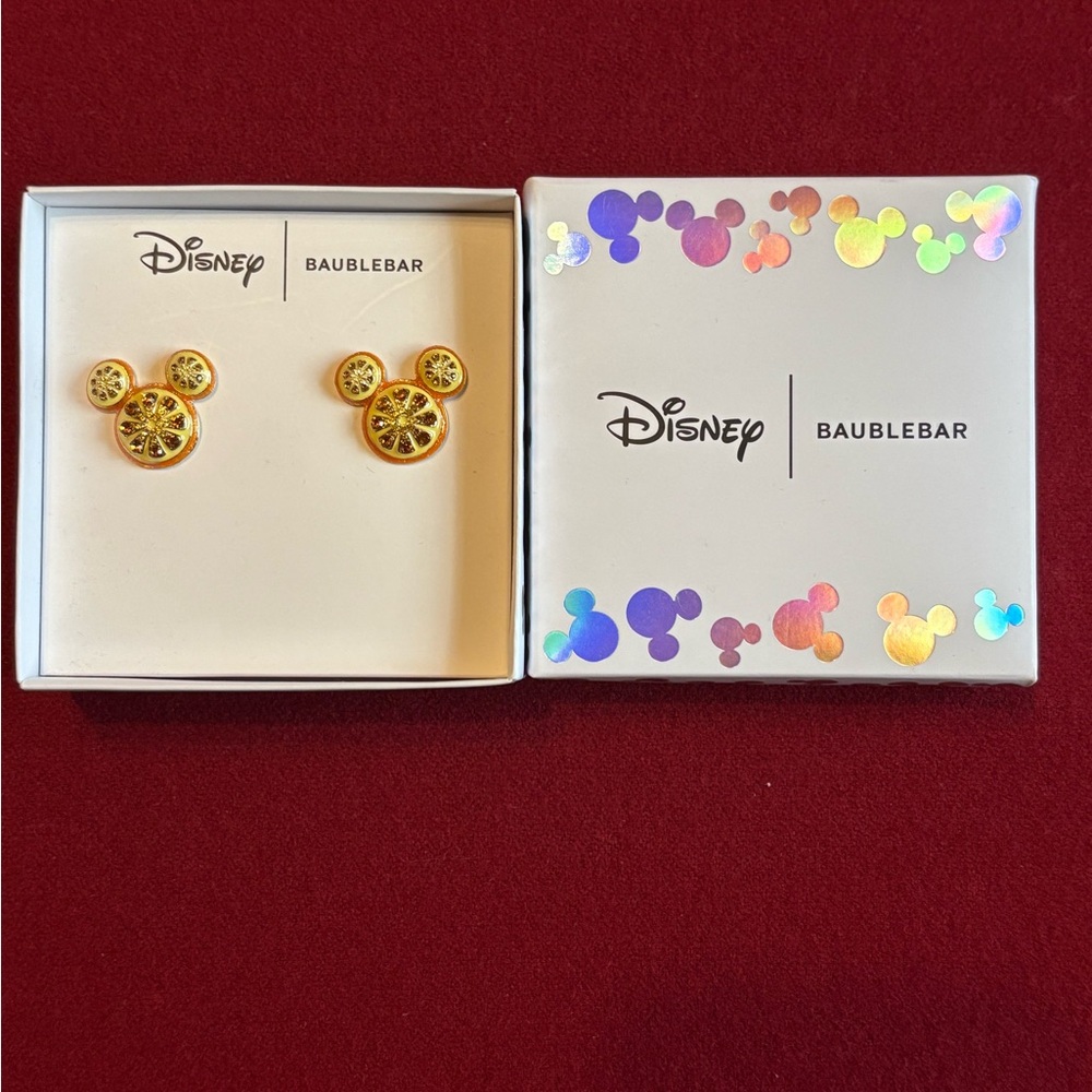 BaubleBar Gold Mickey Mouse Earrings